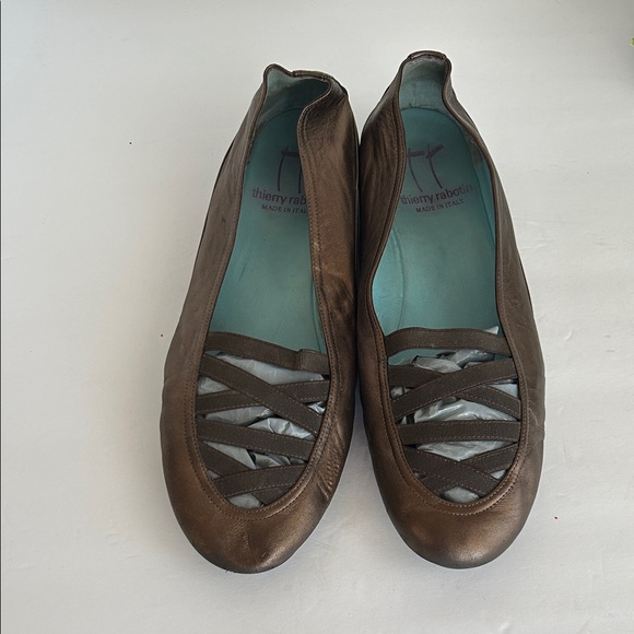 Thierry Rabotin Metallic Brown Flats - Picture 1 of 15